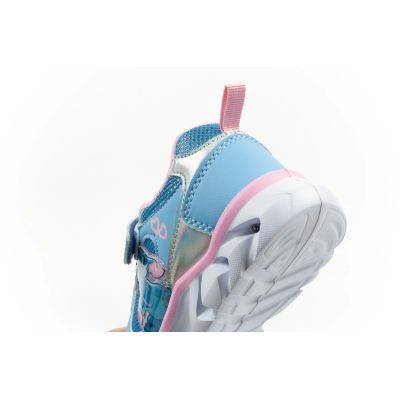 7. Leomil buty sportowe dziecięce sneakersy Stitch lekkie na rzep LED niebieskie