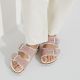 4. Klapki ocieplane Birkenstock Arizona Suede Leather Shearling Pink Clay LAF wąskie narrow (1023258)