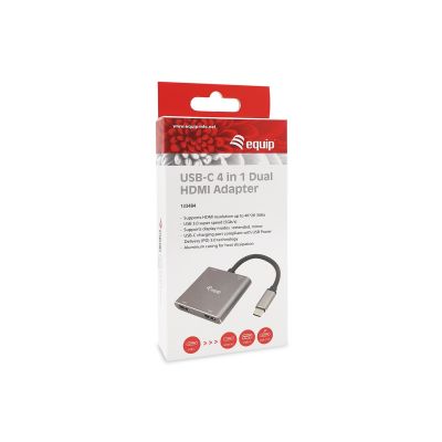 4. Equip 133484 stacja dokująca Przewodowa USB 3.2 Gen 1 (3.1 Gen 1) Type-C Srebrny