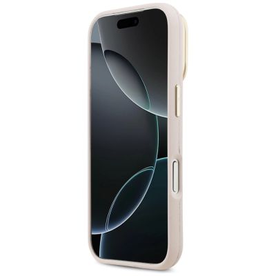 5. Etui Guess Grained Big 4G & Stand Camera na iPhone 17 Pro - różowe