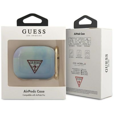 2. Etui Guess Tie & Dye Collection na AirPods Pro - niebieskie