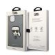 8. Etui Karl Lagerfeld Saffiano Karl's Head Patch na iPhone 14 - srebrne