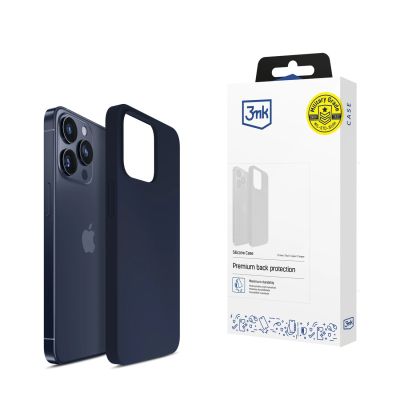 Etui 3mk Silicone Case na iPhone 15 Pro - granatowe