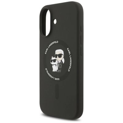 6. Etui Karl Lagerfeld Silicone Karl&Choupette Ring MagSafe na iPhone 17 - czarne