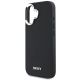6. Etui DKNY Plain Silver Logo MagSafe na iPhone 16 - czarne