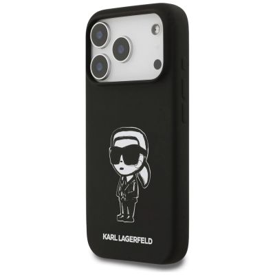 2. Etui Karl Lagerfeld Silicone Karl Sketch & Logo MagSafe na iPhone 17 Pro - czarne