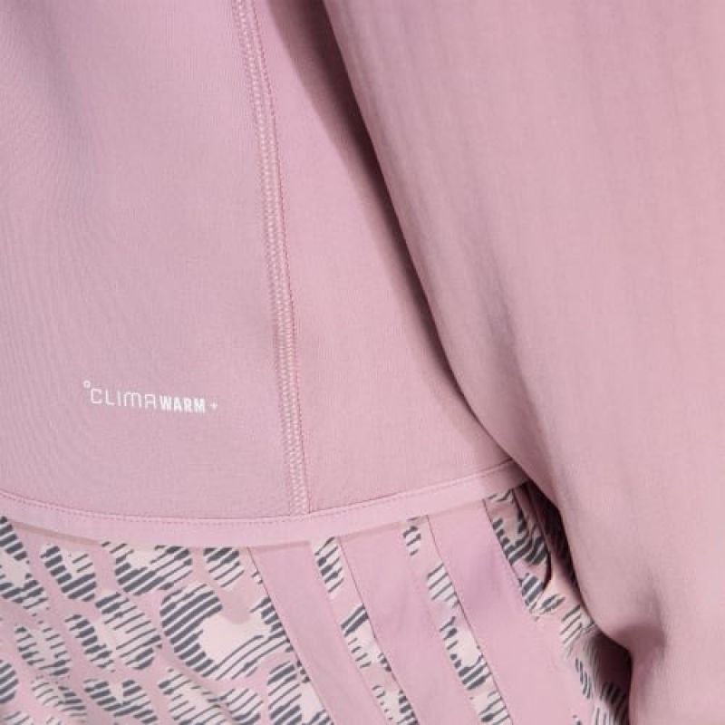 9. Bluza damska adidas TERREX Xperior CLIMAWARM+ Ventknit Fleece Hooded Jacket - magic mauve rozmiar: l
