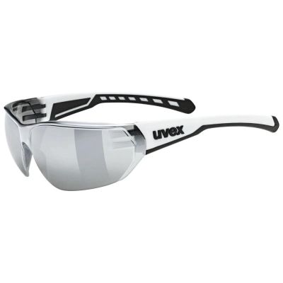 4. Okulary rowerowe UVEX Equate, white matt/mir.silver