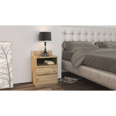 4. M1 MALWA STOLIK NOCNY 2 SZUFLADY 1 PÓŁKA ARTISAN