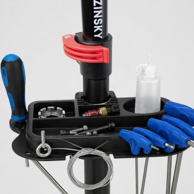 14. Stojak serwisowy Wozinsky WQX-180 na rowery 22-29" z ramieniem 360° - czarny