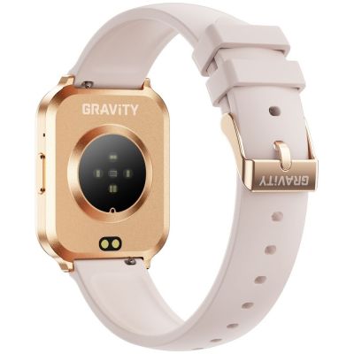 15. Smartwatch Gravity Różowe Złoto Pasek + Bransoleta GT44-2