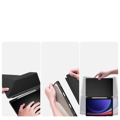 3. Etui Dux Ducis Magi z uchwytem na rysik na Samsung Galaxy Tab S10 FE/S9/S9 FE - czarne