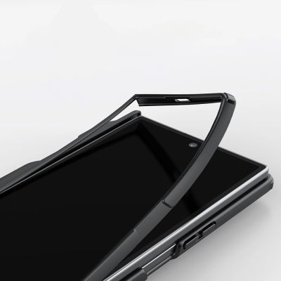 12. Etui Nillkin Super Frosted Shield Fold Magnetic na Samsung Galaxy Z Fold 7 kompatybilne z MagSafe z miejscem na S Pen - czarne