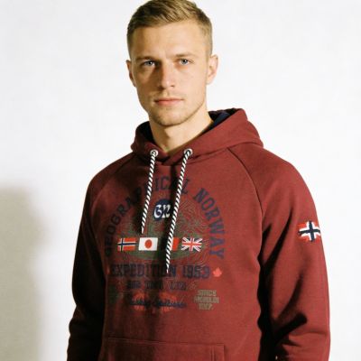 6. Bluza Geographical Norway DB 100 M WZ3006H/GN-Burgundy