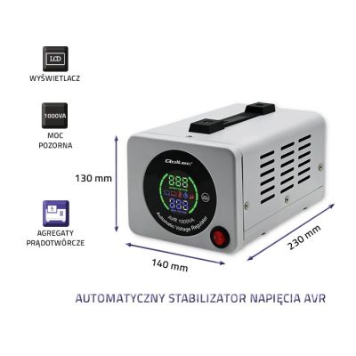 4. QOLTEC STABILIZATOR NAPIĘCIA AUTOMATYCZNY AVR 1000VA