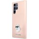 2. Etui Karl Lagerfeld Silicone Choupette Metal Pin na Samsung Galaxy S23 Ultra - różowe
