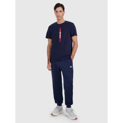 2. T-shirt regular z nadrukiem męski 4F 4FRAW25TTSHM3225-31S