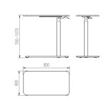 Biurko/Stolik z regulowaną wys. LAPTOP DESK czarny