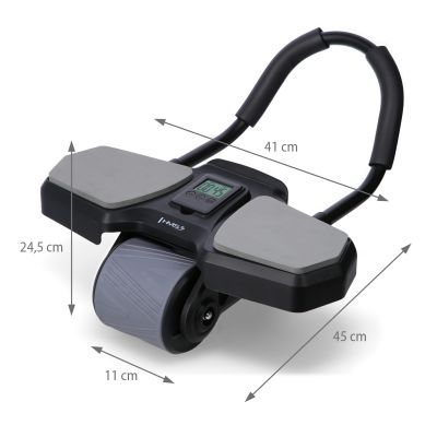 10. KA10 BLACK KÓŁKO ABS AUTOMATYCZNE KOŁO DO ĆWICZEŃ MIĘŚNI BRZUCHA Z PODPARCIEM