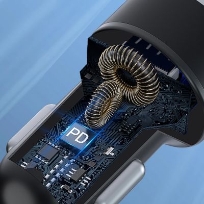 11. Ładowarka samochodowa Wozinsky WDCCAC USB-C USB-A 36W - czarna