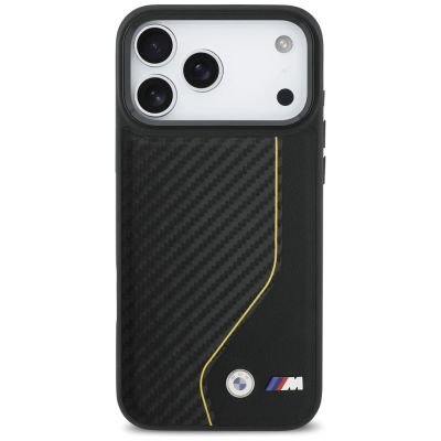 3. Etui BMW M Carbon Line & Logo MagSafe na iPhone 17 Pro Max - żółte