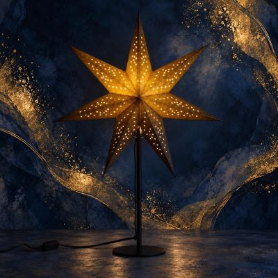 8. LAMPKA STOJĄCA GWIAZDA DEKORACYJNA 65CM E 14 BIAŁA