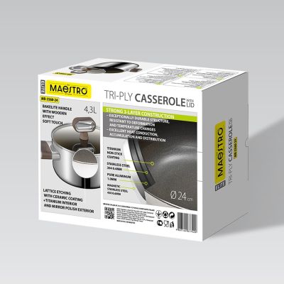 7. Garnek z pokrywką TITANCORE 24cm, 4,3L MR-3560-24 MAESTRO