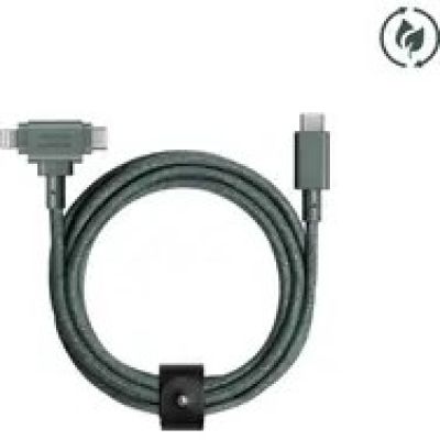 Kabel Native Union Duo (USB-C do USB-C/Lightning), Zielony, USB C, USB C/Lightning, 1.5 m, Męski, Męski