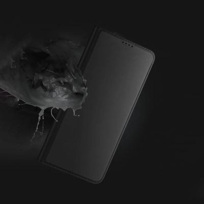 12. Dux Ducis Skin Pro etui do Honor Magic5 pokrowiec z klapką portfel na kartę podstawka czarne