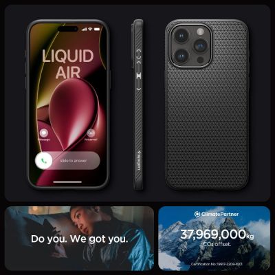 15. Etui Spigen Liquid Air na iPhone 15 Pro - czarny mat