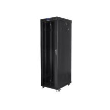 LANBERG SZAFA STOJĄCA RACK 19" 42U 600X1000 DRZWI SZKLANE LCD CZARNA FF01-6042-12BL (FLAT PACK)