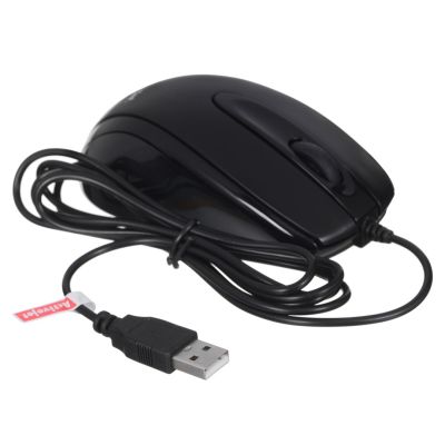 4. Activejet AMY-083 Mysz przewodowa USB (optyczna; 1000 DPI; czarna)
