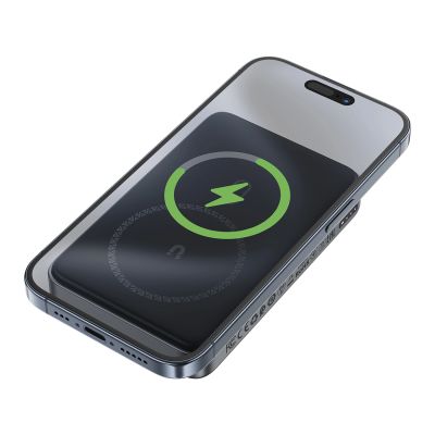 3. Powerbank Acefast M10 magnetyczny 2x USB-C PD 30W z ładowaniem indukcyjnym 15W i kablem USB-C - czarny
