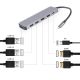 GEMBIRD MULTI ADAPTER USB TYP-C 3W1 SREBRNY HUB USB, HDMI, PD (100W)