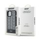 8. Etui DKNY Leather Printed Pattern Metal Logo MagSafe na iPhone 15 / 14 / 13 - czarne