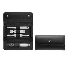 Zestaw podróżny ZWILLING 97712-004-0 Twinox – czarne, skórzane etui, 4 elementy