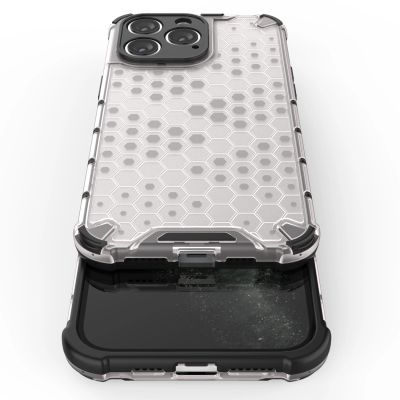 8. Honeycomb etui iPhone 14 Pro pancerny hybrydowy pokrowiec niebieskie