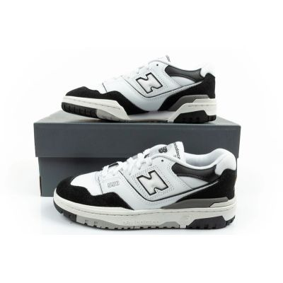 10. New Balance 550 buty sportowe młodzieżowe sneakersy skórzane modne czarne białe