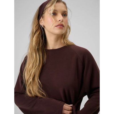 6. Bluza regular z wiązaniem i modalem damska 4F 4FRSS26TSWSF2784-80S