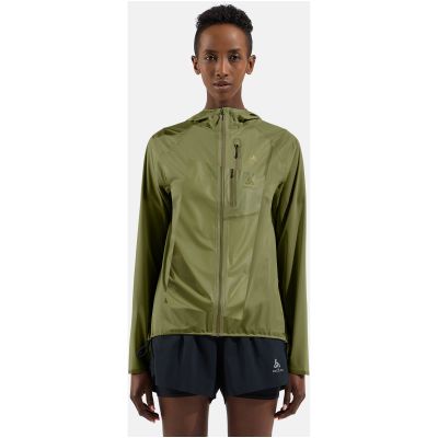 Kurtka damska ODLO Jacket ZEROWEIGHT DUAL DRY PK WATERPROOF zielona