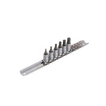 UNIOR Nasadki wkrętakowe HEX 1/4'' na szynie