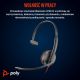 6. Poly Blackwire 3210 Monaural USB-C Headset +USB-C/A Adapter