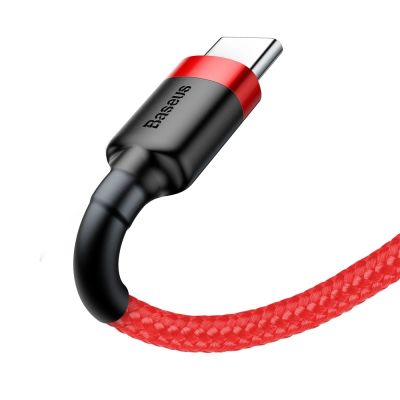 2. Kabel Baseus Cafule USB-A / USB-C QC 3.0 3A 1 m - czerwony