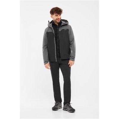 3. Kurtka męska hardshell z bluzą Primaloft VIKING Ravelo 3 in 1 Man czarno szara   L