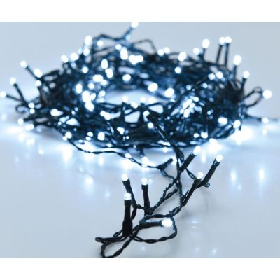 32. LAMPKI CHOINKOWE ŁAŃCUCH ŚWIETLNY 120 LED TIMER ZIMNY BIAŁY