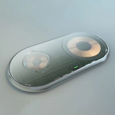 5. Choetech ładowarka bezprzewodowa Qi 2w1 do smartfonów / Apple Watch ze stojakiem (MFI) USB Typ C biały (T317)