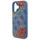 6. Etui Guess 4G Flowers Print MagSafe na iPhone 16 6.1" - niebieskie