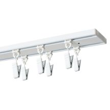 SZYNA SUFITOWA ŚLIZGI Z ŻABKAMI 400 CM ALUMINIOWA BIAŁA PODWÓJNA KOWALSKI