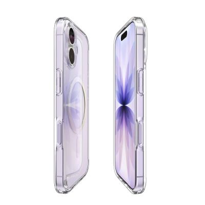 13. Etui Spigen Ultra Hybrid MagSafe na iPhone 17 - przezroczysto-złote