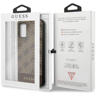 7. Etui Guess 4G Stripe Collection Samsung Galaxy S20 + - brązowe